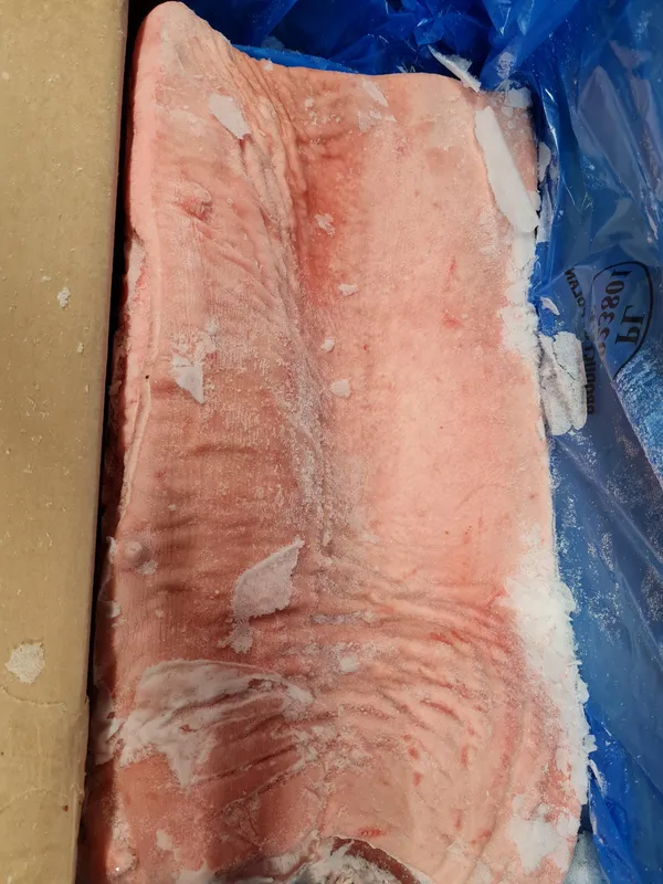 Pork belly boneless, skin on, sheet ribbed -B grade  7
